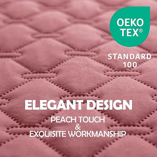 gogobunny 3X Stronger Waterproof Pet Blanket, Scratch Proof Furniture Protector for Dogs Cats, Reversible Cover 52x82 Inch, Dark Pink/Light Pink