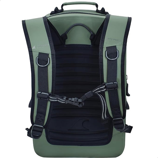 Breakwater Supply™ Waterproof IP68 Submersible Backpack with Airtight Zippers | Laptop Travel Outdoors | Fogland 25L 20L 15L