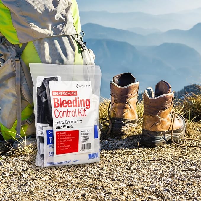 First Aid Only 91512 Critical Essentials Bleeding Control Kit for Limb Wounds, 7 Pieces
