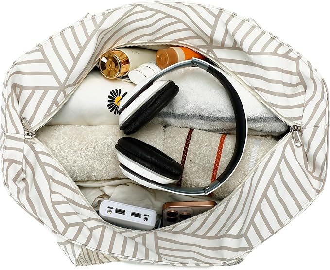 Bluboon Waterproof Beach Tote Pool Bags for Women Ladies Extra Large Carry On Bag With Wet Compartment for Weekender Travel