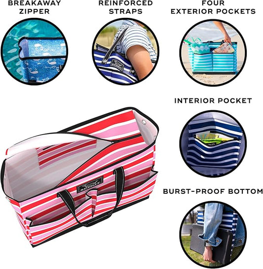 SCOUT Ben Pocket Tote - Large Multi-Use Tote Bag for, Nurses, Teachers, and Moms, 5 Pockets for Organizing, Breakaway Zipper