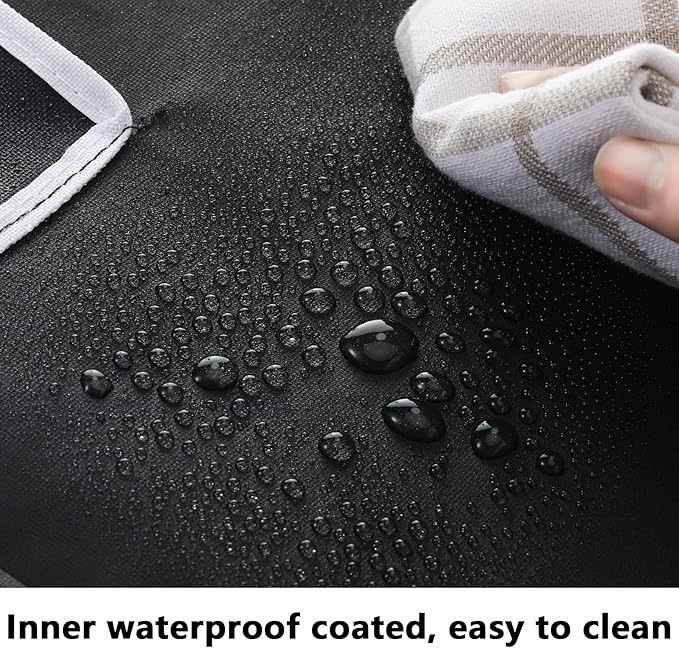 Bonuci 3 Pcs Laundry Sorter Replacement Bags Hamper Cart Removable Replacement Laundry Storage Organizer Bag Hamper Liner, No Hooks 14.76 x 8.66 x 21.65 Inch (Black)