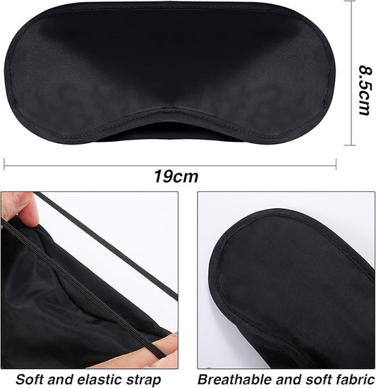 30 Pieces Blindfold Eye Cover Sleep Mask for Games Party Sleeping Travel with Nose Pad and Adjustable Strap (Black)