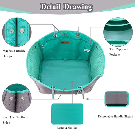 QOGiR Neoprene Multipurpose Beach Bag Tote with Inner Zipper Pocket … … … …