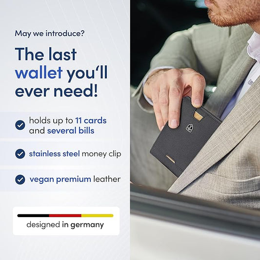 TRAVANDO Mens Wallet with Money Clip AUSTIN RFID Blocking Bifold Credit Card Holder for Men with Gift Box