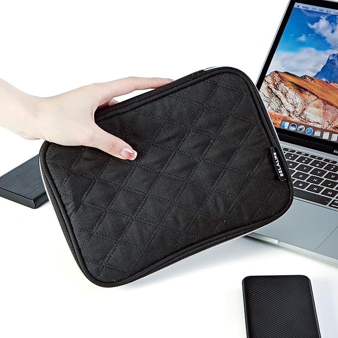BELALIFE Electronic Organizer, Portable Travel Cable Bag, Tech Storage for Cord, Charger, Phone, Earphone, Hard Drive, USB, SD Card and Other Accessories, Black