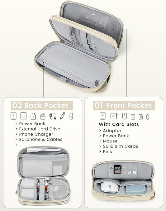 Travelkin Travel Cord Organizer, Electronic Organizer Travel Case, Cable Organizer Bag For Cords,Chargers Phone, Sd Card,Usbs