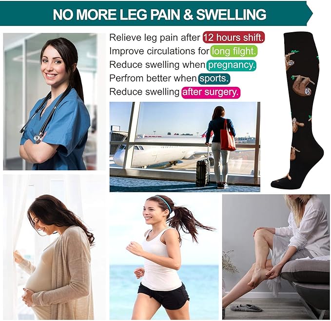 LEVSOX Compression Socks Women and Men, 20-30mmHg, Best for Nurses, Travel, Pregnancy