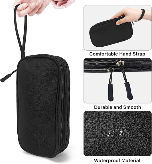 SMONT Versatile Travel Organizer Durable Tech Bag with Built in Cord Organizer Travel Features The Ideal Travel Cord Organizer to Keep You Connected Anywhere Cable Organizer Bag Black