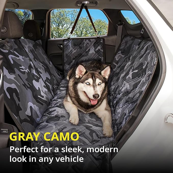 Meadowlark Dog Car Seat Cover, Heavy Duty Pet Seat Cover for Back Seat, Non-Slip Extra Padded Dog Hammock, Water-Resistant Back Seat Protector for Cars Trucks and SUVs (54" W x 58" L)
