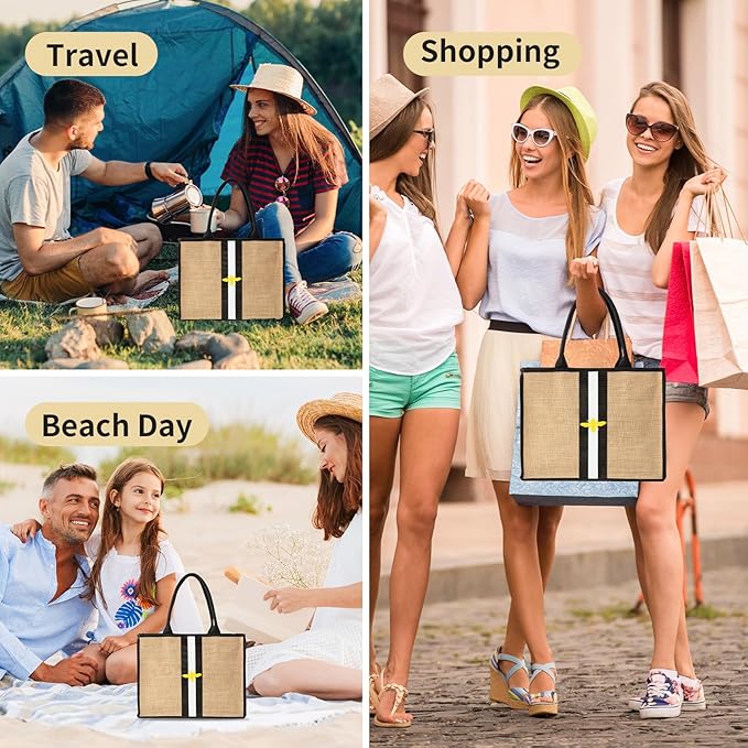 Large Beach Bag Jute Woven Tote