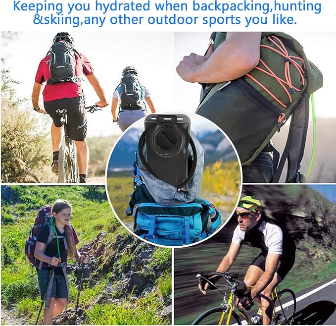 Hydration Bladder 1.5L-2L-3L,Leak Proof Water Reservoir with Insulated Sleeve, BPA Free Military Water Storage Bladder Bag Hydration Pack Replacement,Great for Bicycling Hiking Camping Hunting Running