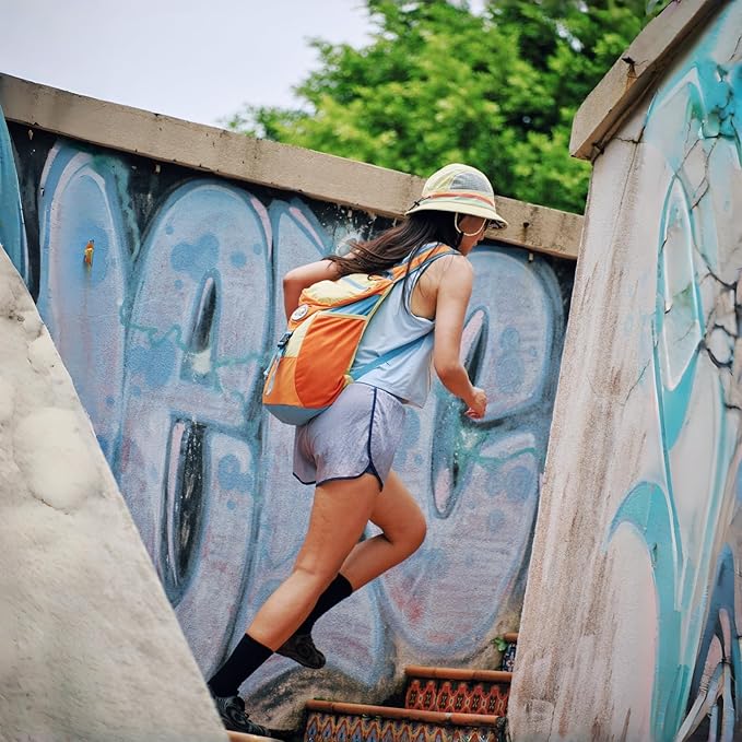 Packable Backpack, Lightweight Hiking Daypack for Men & Women, 18L Foldable Water-Resistant Small Backpack with Color Block Design for Outdoor Trekking Camping Travel