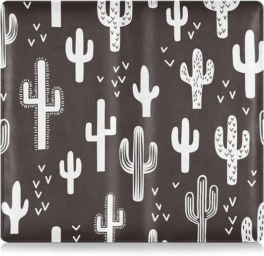 Linqin Car Registration and Insurance Card Holder, Western Cactus Glove Box Organizer Card Document Wallet