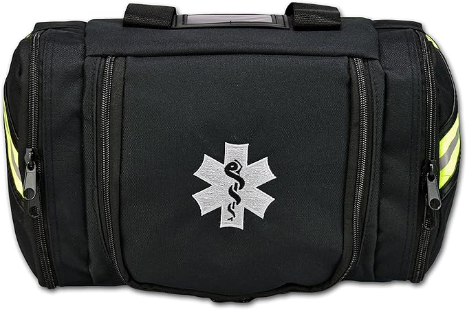 Lightning X Value Compact Medic First Responder EMS/EMT Stocked Trauma Bag w/Basic Fill Kit A - Black