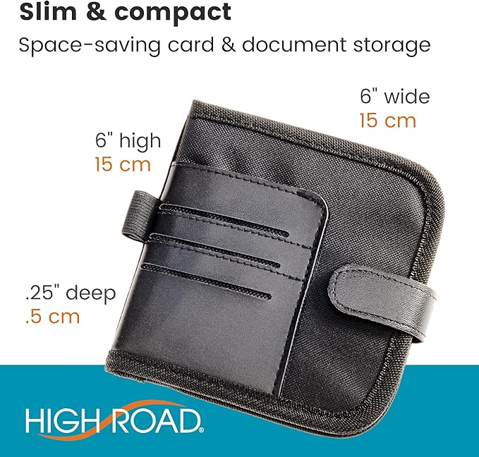 High Road Car Visor Organizer and Registration and Insurance Card Holder with Clear Document Pockets and 3 Card Holders - Vehicle Document Holder for Cars, Trucks and SUVs