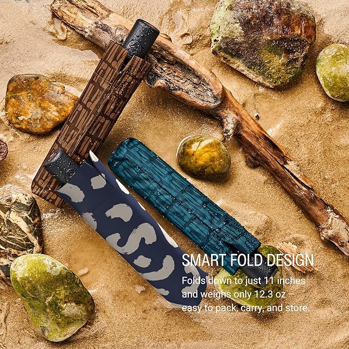 Knirps A.200 Medium Duomatic Windproof Umbrella for Adults – Automatic Open Close 38.5" Canopy, Travel Case Included