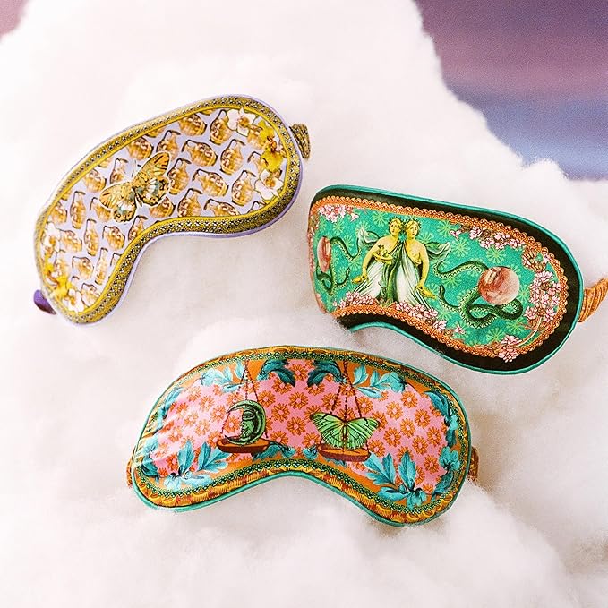 slip Pure Silk Sleep Mask - 100% Pure 22 Momme Mulberry Silk Eye Mask - Comfortable Sleeping Mask with Elastic Band, Zodiac Collection: Libra