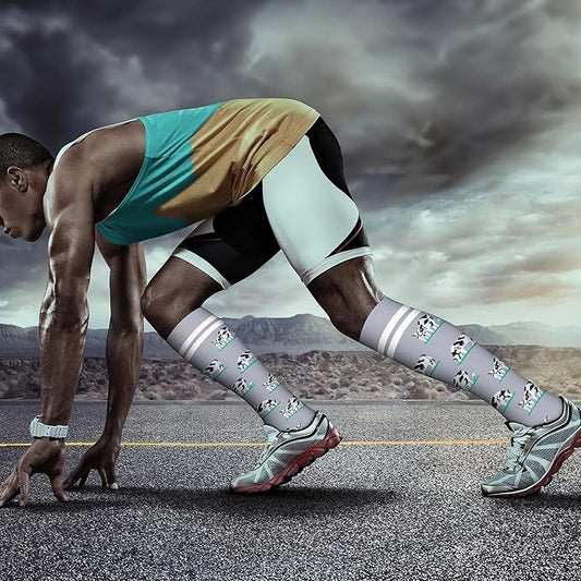 QUXIANG Copper Compression Socks for Women & Men Circulation (8 Pairs) - Best for Running Athletic Cycling - 15-20 mmHg