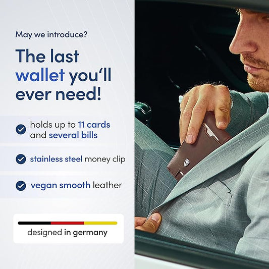 TRAVANDO Mens Wallet with Money Clip AUSTIN RFID Blocking Bifold Credit Card Holder for Men with Gift Box