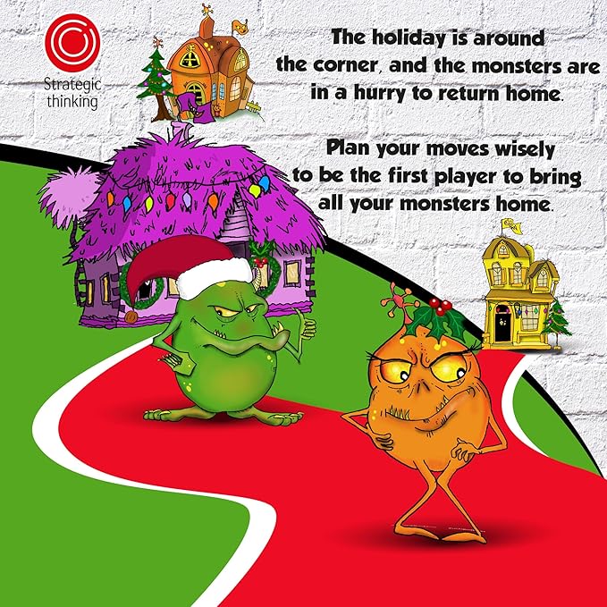 Kids Christmas Stocking Stuffers. Homebound Monsters – Christmas Edition. Small Stocking Stuffers for Kids 8-12. Easy and Fun Family Card Games and Winter Getaways. 2 Players