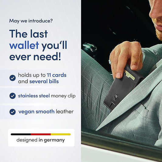 TRAVANDO Mens Wallet with Money Clip AUSTIN RFID Blocking Bifold Credit Card Holder for Men with Gift Box