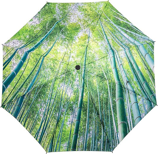 LANBRELLA Compact Reverse Folding Umbrella Auto Windproof Travel Umbrella