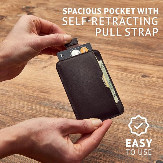 Vaultskin CHELSEA Mens RFID Blocking Slim Leather Card Wallet - Minimalist Front Pocket Cardholder