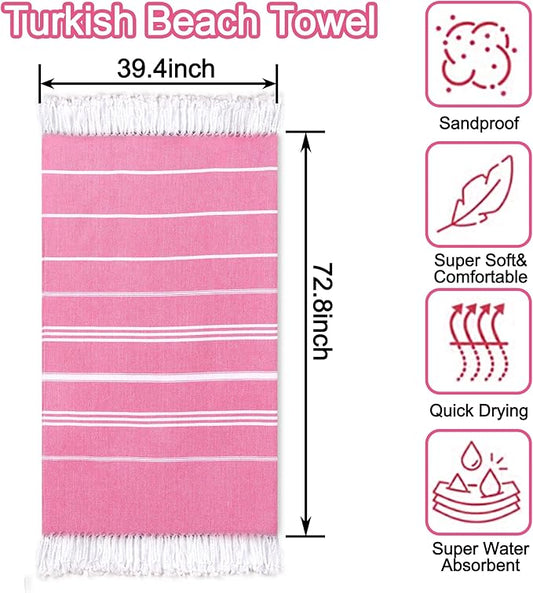 Beach Towel 2 Pack,Sand Free Beach Towels Oversized 39 x 72,Turkish Beach Towel Quick Dry Towel,Lightweight Pool Towels for Adults Travel Towel,Cool Beach Essentials Super Absorbent Towelsv