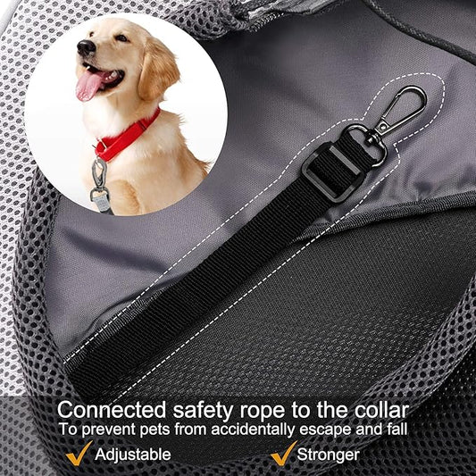 FDJASGY Pet Sling Carrier for Small Dogs Cats,Breathable Mesh Travelling Hand Free Puppy Backpack with Pouch and Adjustable Strap Carrier