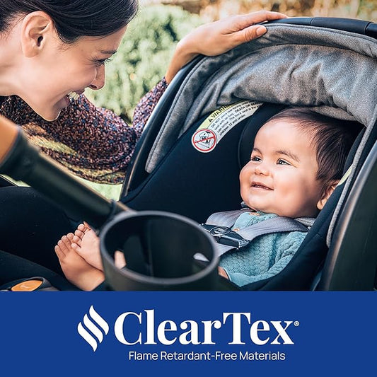 Chicco KeyFit Max Zip ClearTex Infant Car Seat and Base, Rear-Facing Seat for Infants 4-30 lbs., Infant Head and Body Support, Compatible with Chicco Strollers, Baby Travel Gear | Apex/Black