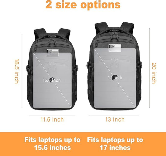 Wotony Military tactical backpack, backpack for men black small tactical assault bag