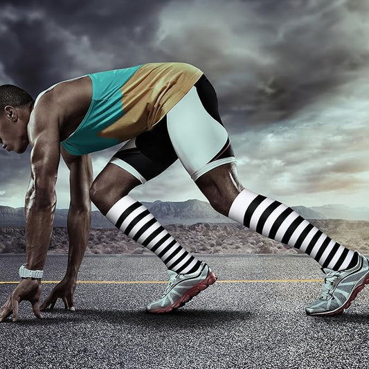 QUXIANG Copper Compression Socks for Women & Men Circulation (8 Pairs) - Best for Running Athletic Cycling - 15-20 mmHg