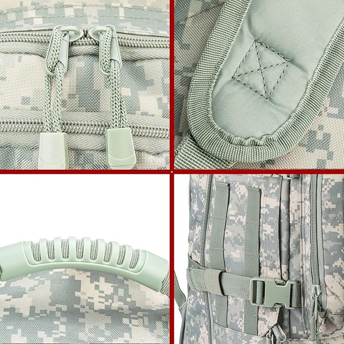 Greencity Laptop Backpacks Tactical 3 Day Expandable Bug Out Bag Classic Case Travel Hiking,ACU