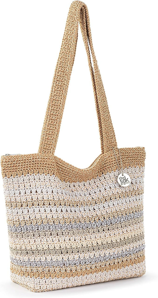 The Sak Casual Classics Tote Bag - Hand Crochet Woman's Purse For Everyday, Travel, Beach Bag - Handbag With Shoulder Straps