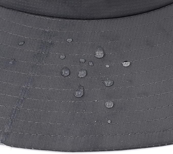 Womens Summer Sun Hat Beach Hat Wide Brim Outdoor UV Protection Hat Foldable Cool Mesh Ponytail Bucket Hat