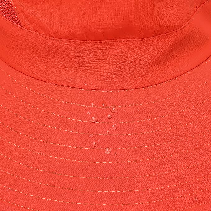 Womens Summer Sun Hat Beach Hat Wide Brim Outdoor UV Protection Hat Foldable Cool Mesh Ponytail Bucket Hat