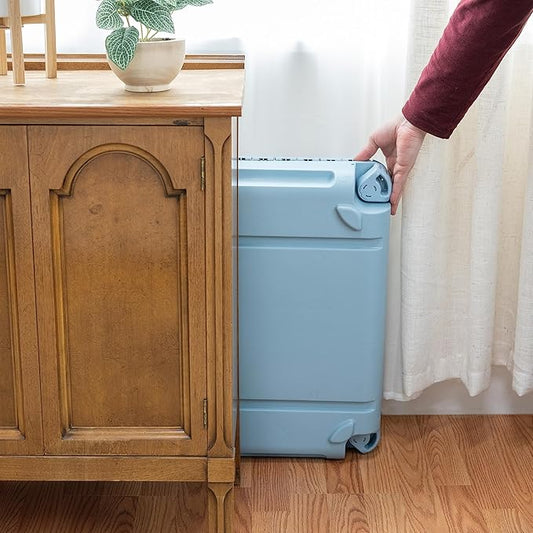 SPORT PET Plastic Kennels Rolling Plastic Wire Door Travel Dog Crate, Collabsible Kennel, 22.1" L x 23.3" W x 30.6" H