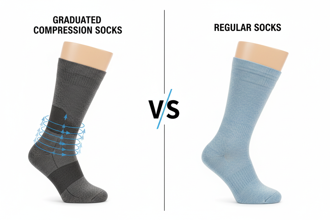🧦✈️ Compression Socks vs Regular Socks