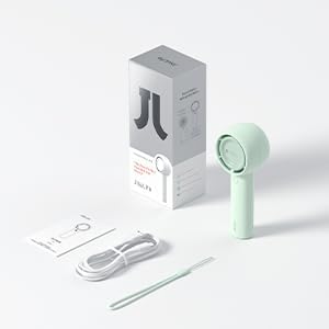 JISULIFE Mini Portable Fan-Bladeless Safe Design, Powerful Turbo Handheld Fan with 5 Speeds, 16Hrs Max Cooling Time，USB Rechargeable, Small Pocket for Travel/Lash, Gifts For Girls/Women