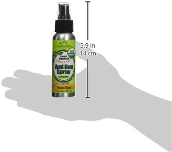 US Organic Mosquito Repellent Anti Bug Outdoor Pump Sprays, USDA Certification, Cruelty Free, Proven Results by Lab Testing, Deet-Free (2 oz Travel Size)