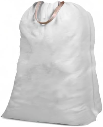 Cotton Canvas Laundry Bag with Handles & Drawstring Straps, Heavy Duty Extra Large Laundry Bags for Laundromat and Household, Washable Travel Dirty Clothes Bag Hamper Liner, 25.5 x 34 Inch,