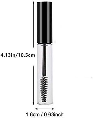 3pcs 10ml Empty Mascara Tube Wand Eyelash Cream Container Bottle with 3 Rubber Inserts 3 Funnels 3 Transfer Pipettes