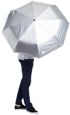 Solbari Compact Sun Protective Umbrella UPF 50+ UV Protection, Ultra-Light & Travel-Friendly, Reflective Sun Protection for Beach, Picnics, & Outdoor Festivals