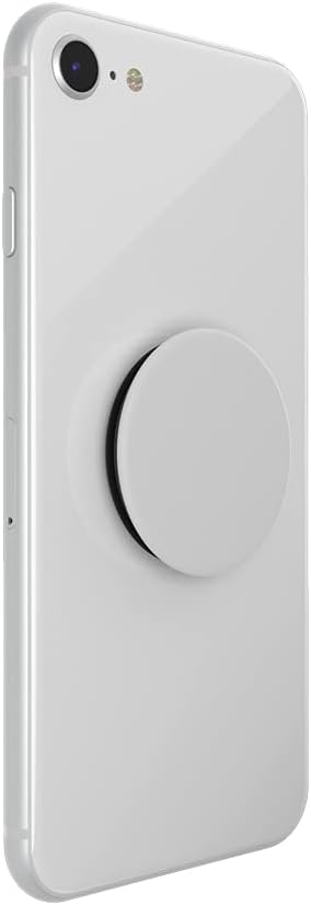 PopSockets Phone Grip with Expanding Kickstand, Adhesive Grip - White on Black