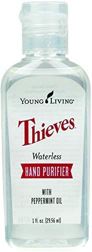 Young Living Thieves Waterless Hand Purifier with Peppermint Oil | 1 oz | Convenient, Refreshing, and Gentle Cleanser for Soft Hands | 3 Pack