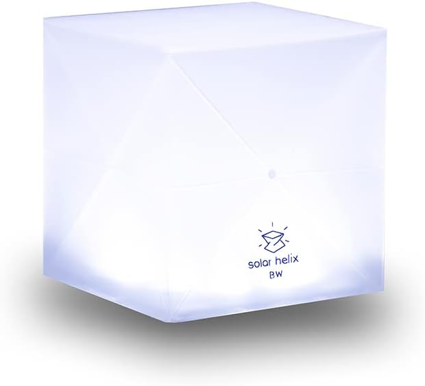 Solight Design Solar Lantern Helix - Emergency Rechargeable LED Lantern - Waterproof, Compact, Portable - Great for Camping, Outdoor, Backpacking (Bright White)