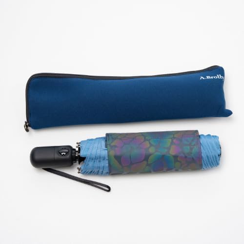 A.Brolly Umbrella - This Light Weight Travel Umbrella has a Strong Steel Shaft and 8 Ribs of Aluminum + Fiberglass construction for Added Flexibility Under the Wind - And it Looks Great!