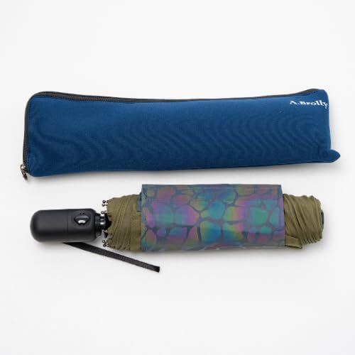 A.Brolly Umbrella - This Light Weight Travel Umbrella has a Strong Steel Shaft and 8 Ribs of Aluminum + Fiberglass construction for Added Flexibility Under the Wind - And it Looks Great!