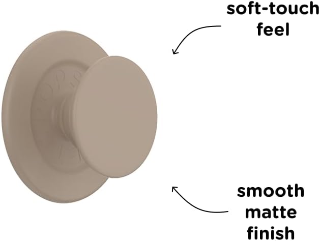 PopSockets Phone Grip for MagSafe with Kickstand, Magnetic Stand, Swappable Top, Secure Hold for iPhone MagSafe Cases, Phone & Tablet Grip, Cute PopSockets - Soft Touch Latte